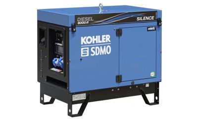Дизельный генератор KOHLER-SDMO (Франция) DIESEL 6000 E AVR SILENCE в шумозащитном кожухе - фото 1